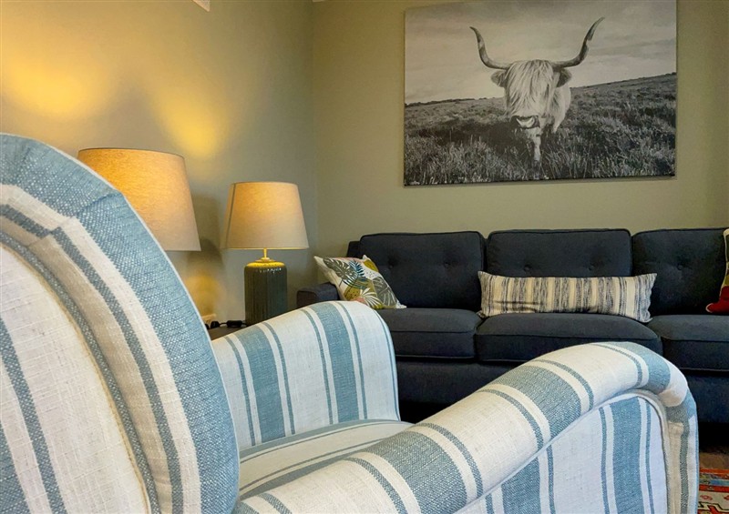 The living room at Narrow Gauge Cottage, Armoy