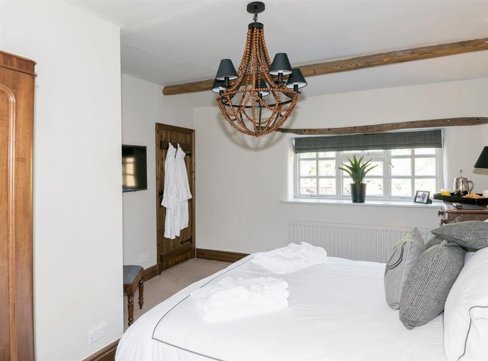Ample storage within second double bedroom at Narrowgates Cottage in Barley, near Barrowford, Lancashire, England