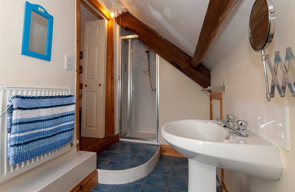 This is the bathroom at Nash Fields Cottage in Llangwm, near Burton, Pembrokeshire, Dyfed