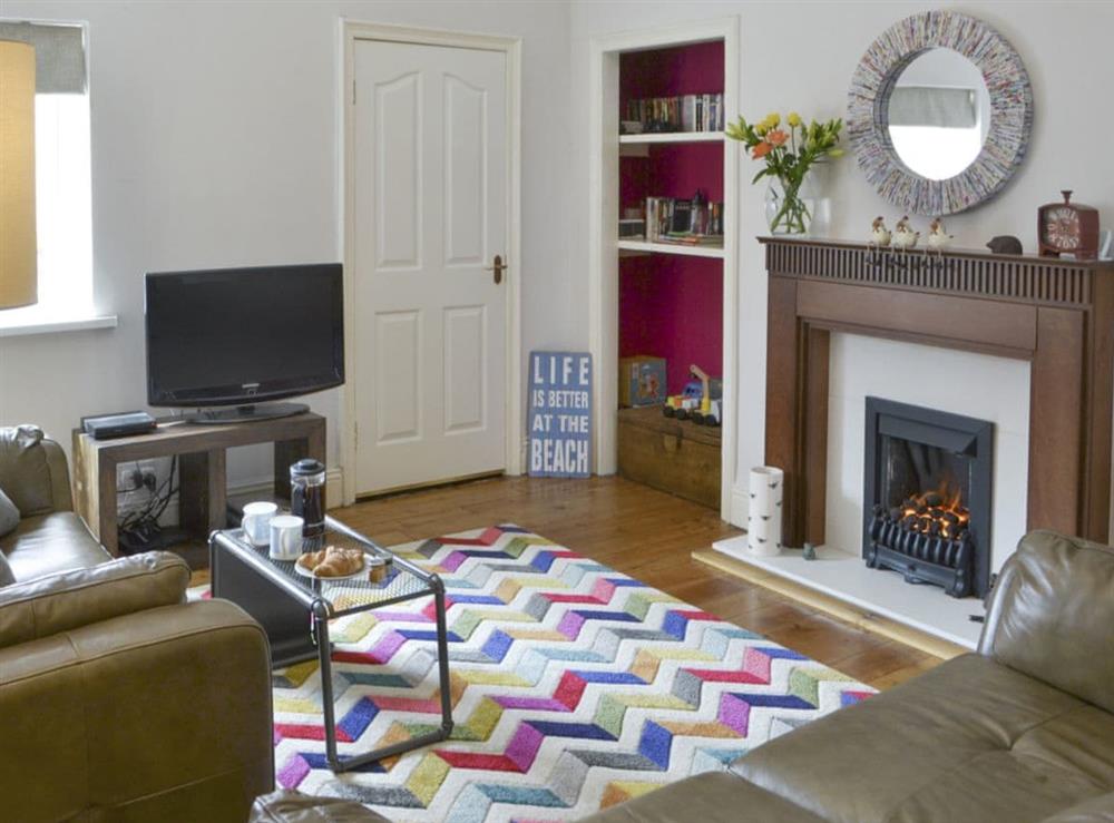 Welcoming living area at Naters Apartment in Cullercoats, near Whitley Bay, Tyne and Wear