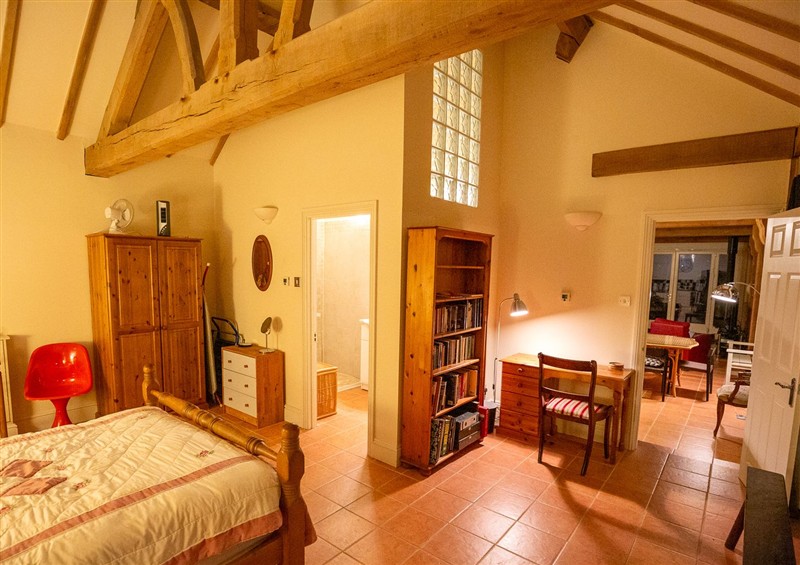 One of the bedrooms at Natures Lodge, Cookley