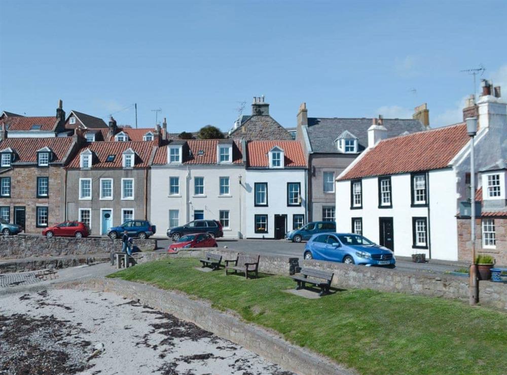 The red pantile roofs and whitewashed cottages of Cellardyke make for a picture-postcard view at Nautilus Cottage in Cellardyke, near Anstruther, Fife