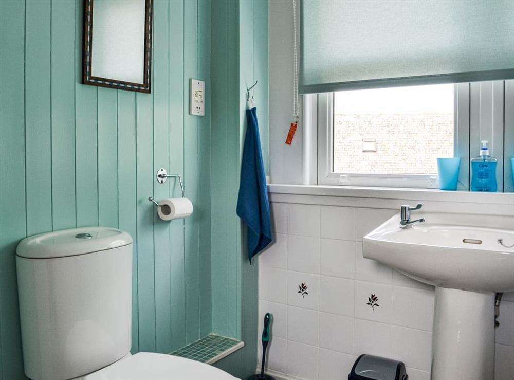 Bathroom at Needle Cottage in Cullen, Banffshire