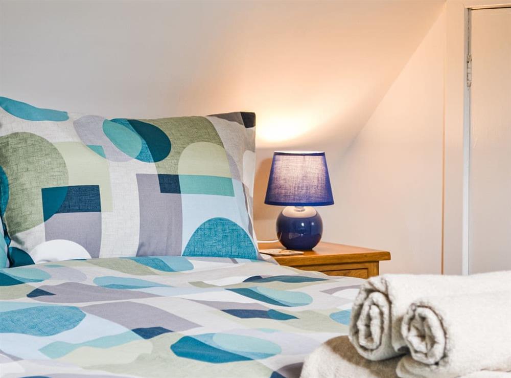 Double bedroom at Needle Cottage in Cullen, Banffshire