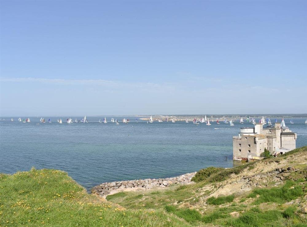 Stunning views from the grounds at Needles and Winds in Freshwater, Isle of Wight