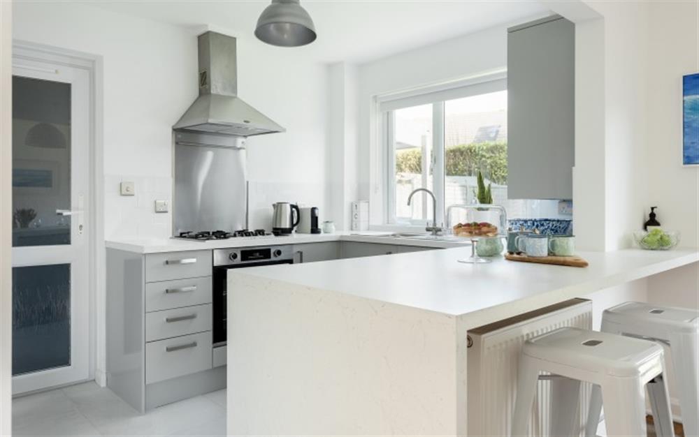This is the kitchen at Needles Gap in Milford On Sea