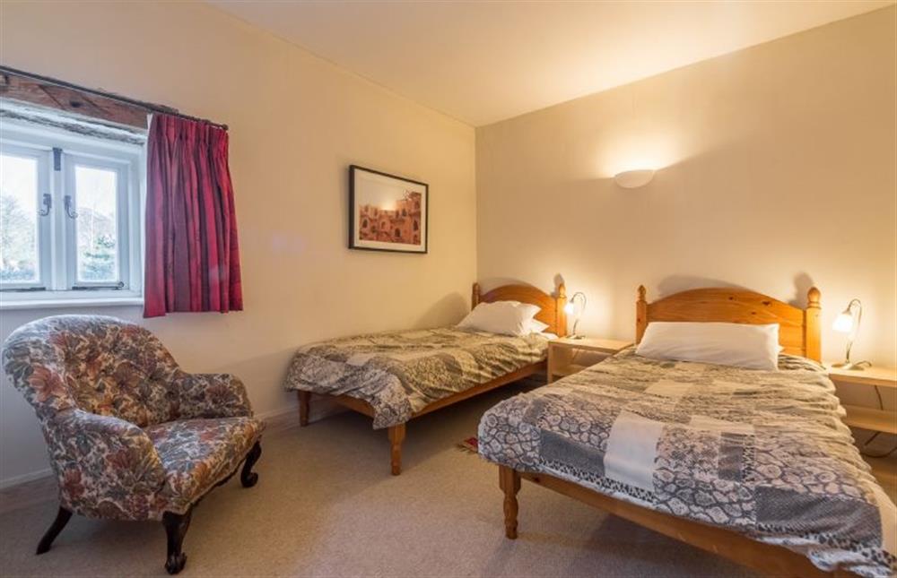 First floor: Bedroom three, twin room at Nelsons Barn, Burnham Thorpe near Kings Lynn