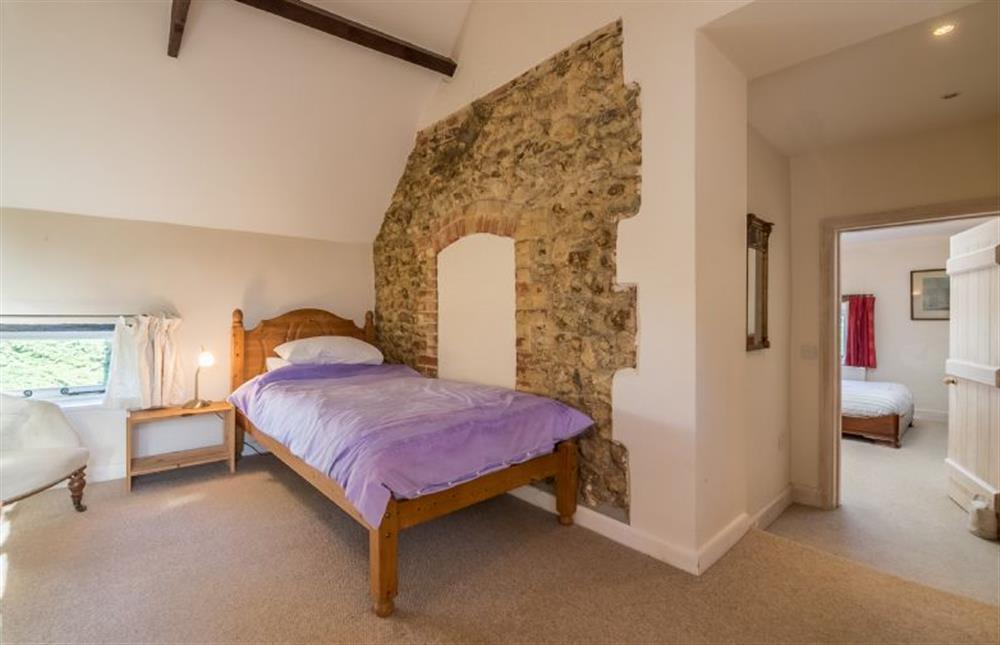 First floor: Nursery room off the master bedroom has single bed and cot at Nelsons Barn, Burnham Thorpe near Kings Lynn
