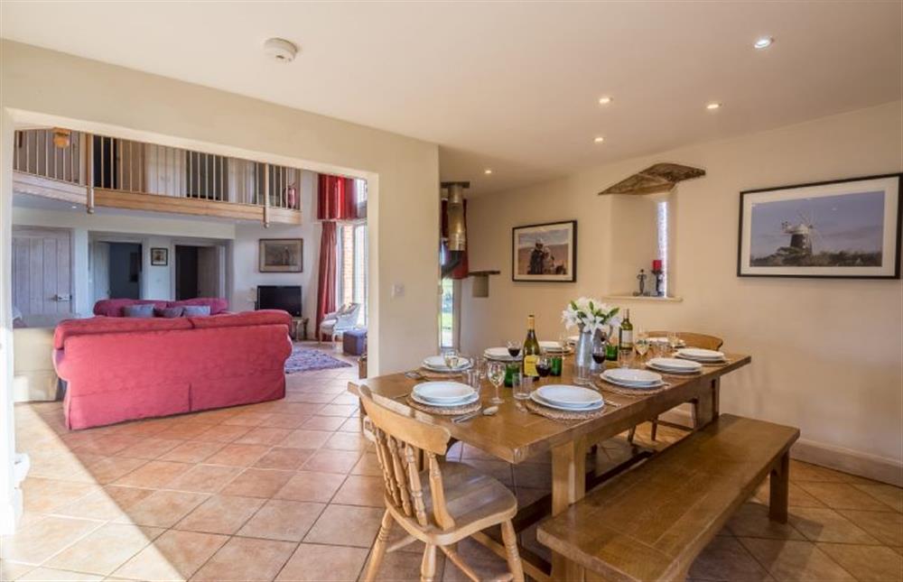 Ground floor: Dining area and sitting room at Nelsons Barn, Burnham Thorpe near Kings Lynn