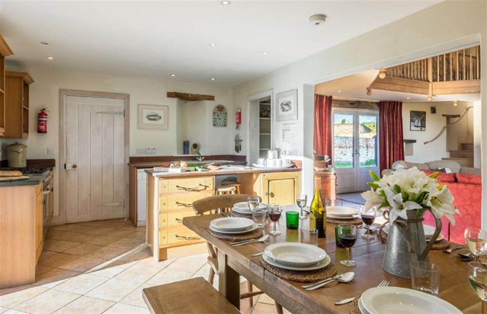 Ground floor: The kitchen and dining area at Nelsons Barn, Burnham Thorpe near Kings Lynn