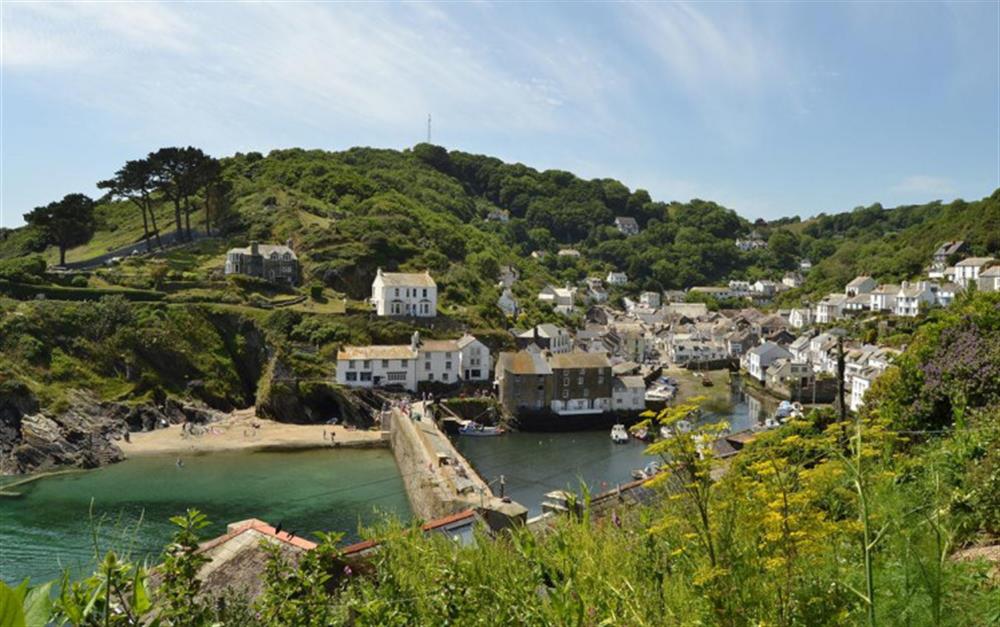 Looking back over the Polperro harbour from the rear terrace