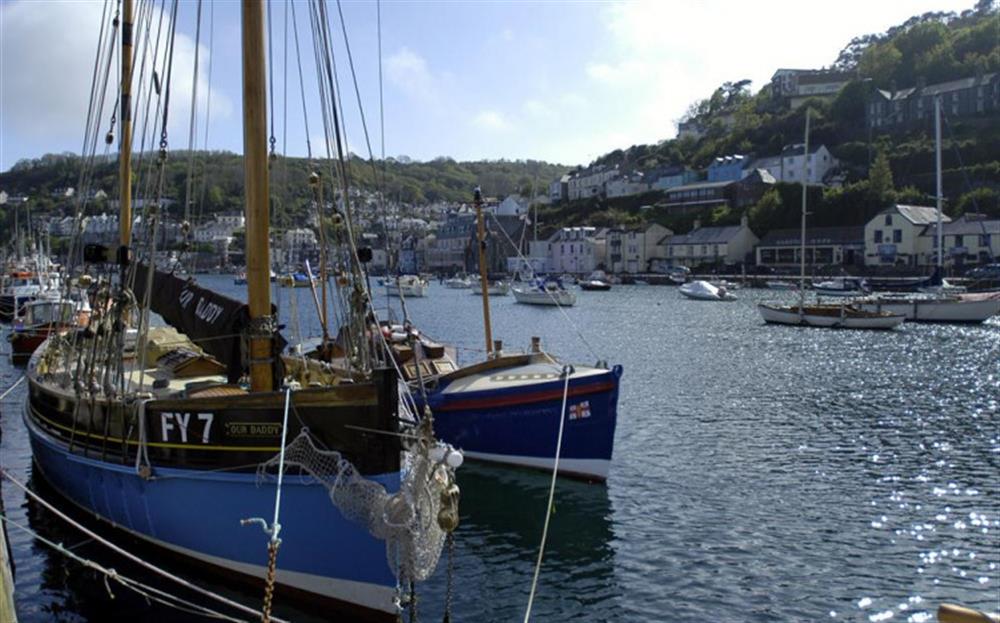 The bustling Looe harbour, a short drive from Polperro at Nepenthe in Polperro
