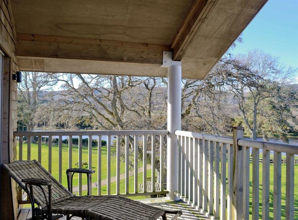Take in the magnificent scenery on the balcony at River Lodge, 