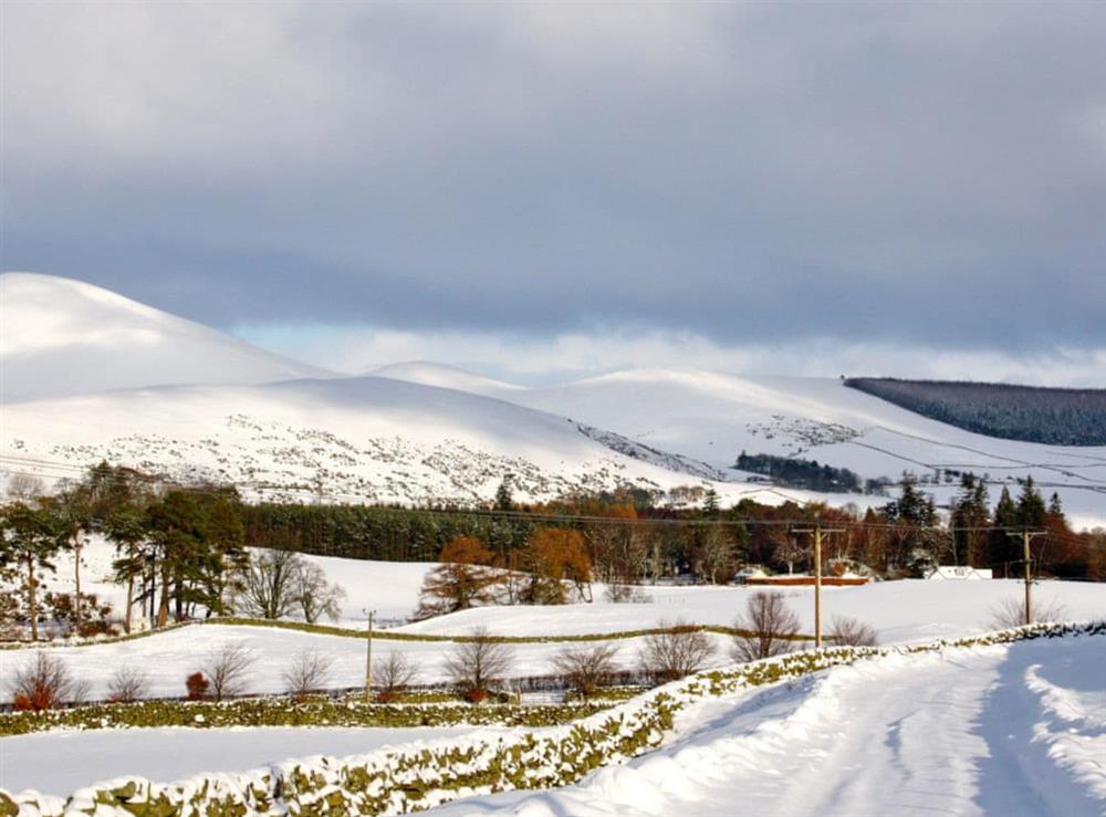 Surrounding area in Winter at Nettlebush Cottage in Drumelzier, near Peebles, Scottish Borders, Lanarkshire