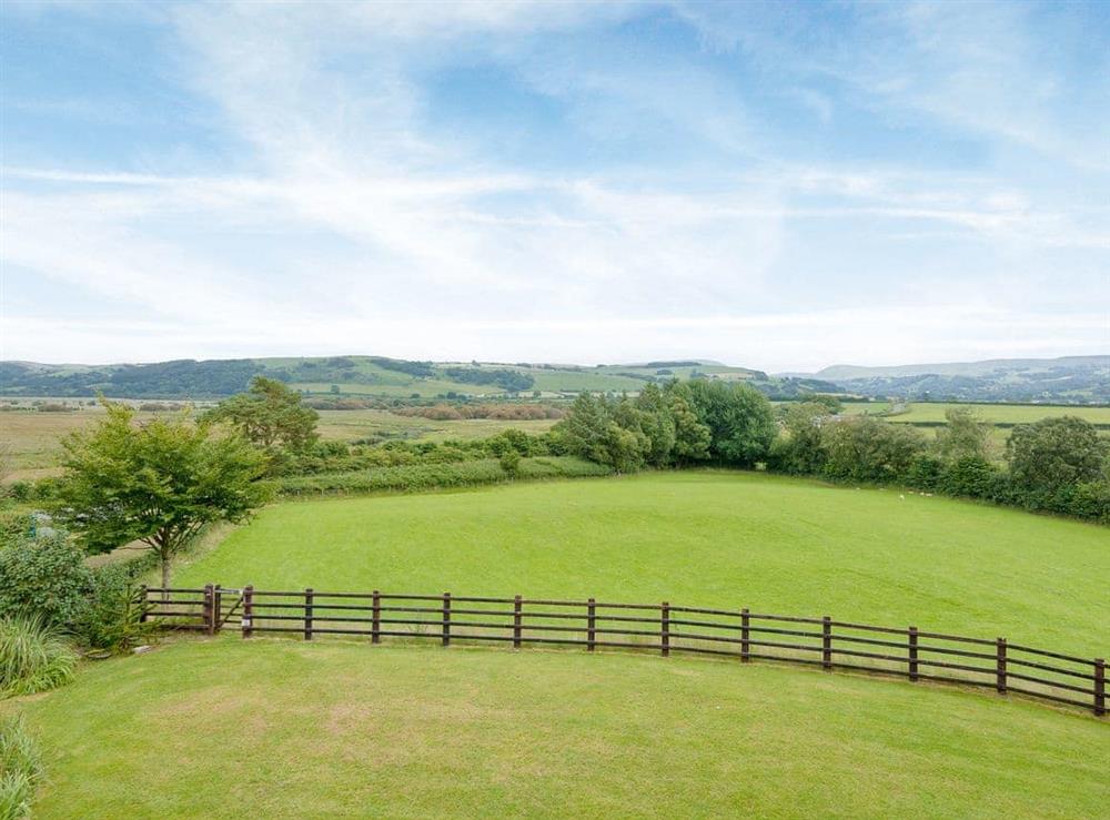 Panoramic views of the Cors Caron Nature Reserve and over to the Cambrian Mountains at Neuaddlas Country House in Tregaron, near Aberystwyth, Dyfed