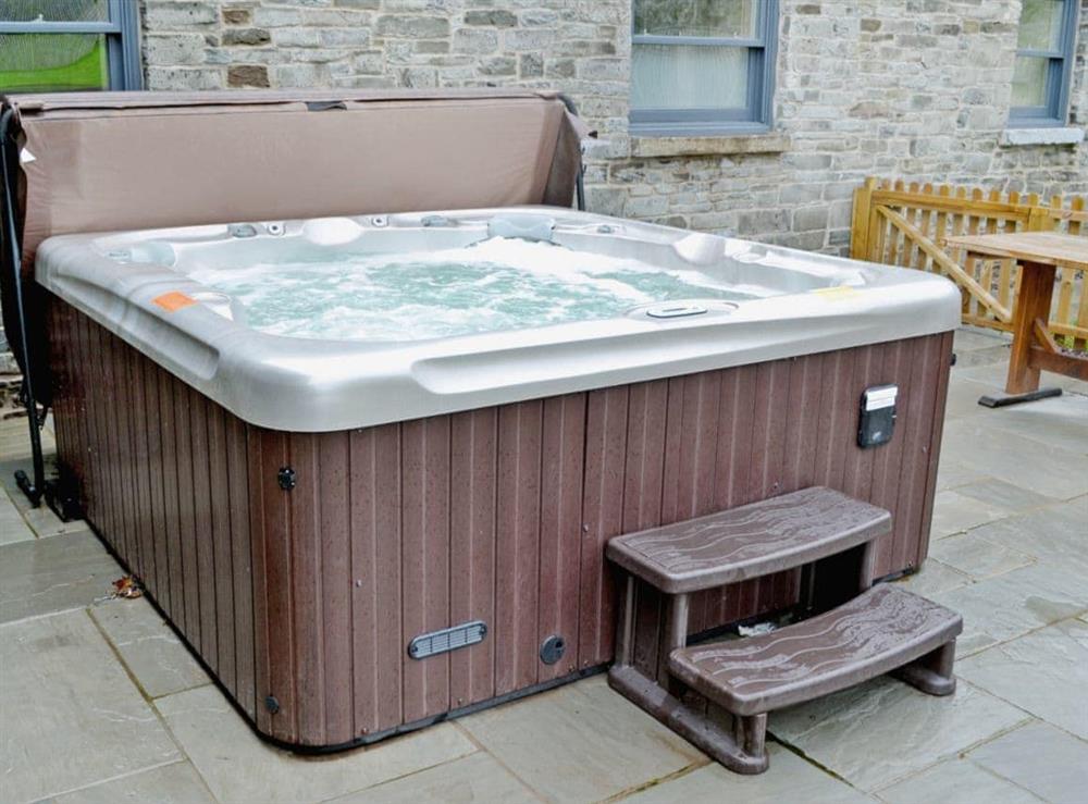 Hot tub at New Barn in Kidwelly, near Dyfed, Wales