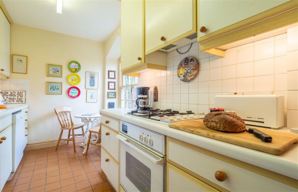 Ground floor:  The galley kitchen is small but has everything you need at New Chambers, Old Hunstanton