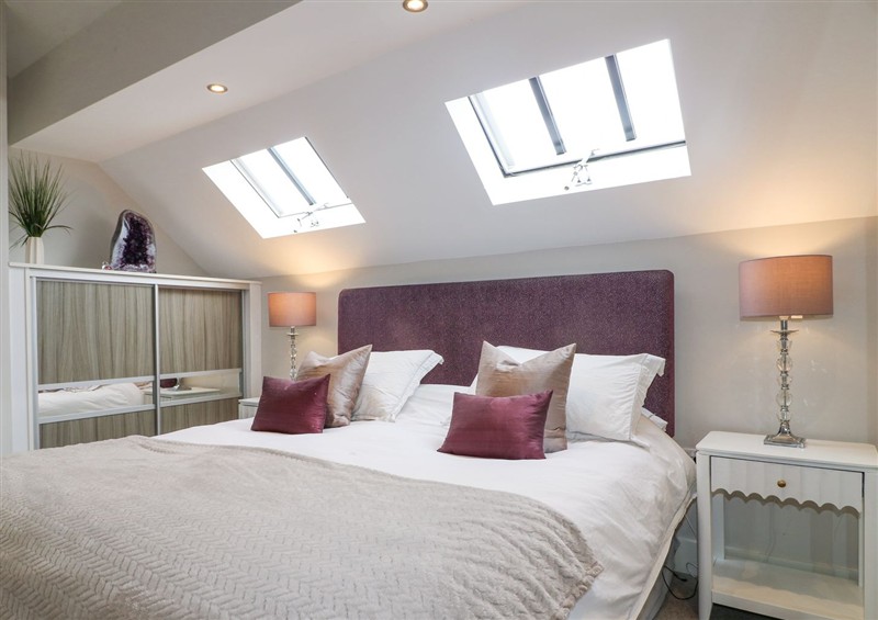 One of the bedrooms at New Elms Farmhouse, Melbourne