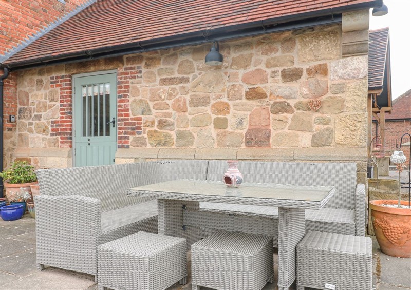 The patio at New Elms Farmhouse, Melbourne