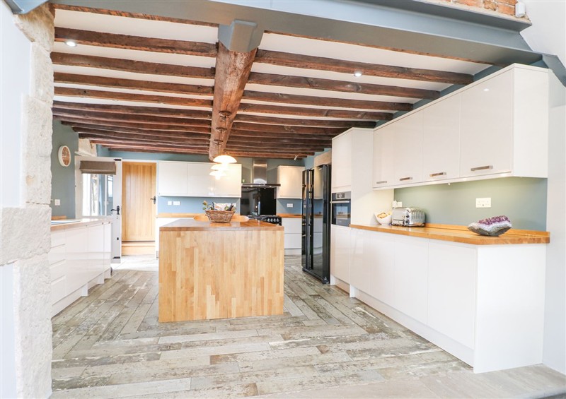 This is the kitchen at New Elms Farmhouse, Melbourne