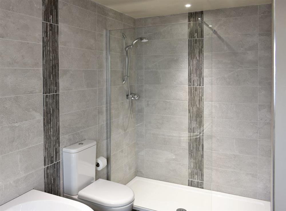 Family bathroom with large shower cubicle at New House (Visit Britain Gold Award) (Deluxe) in Windermere, Cumbria