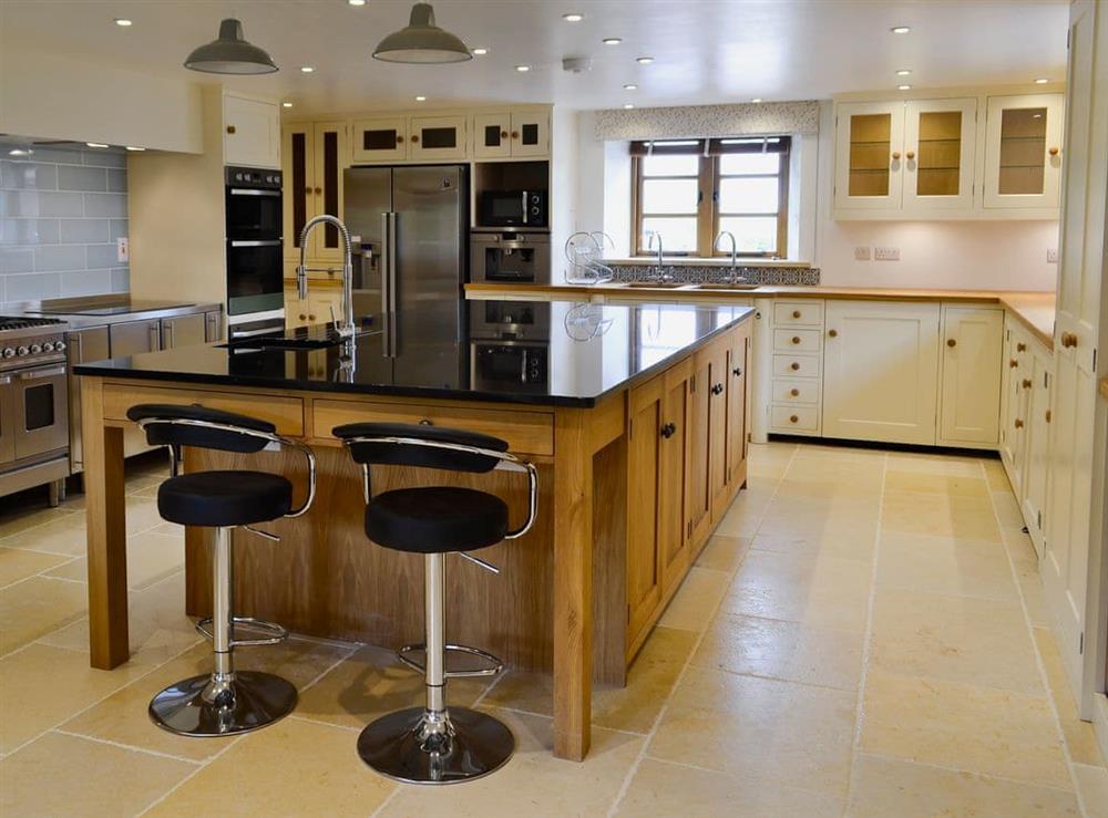 Spacious well-equipped kitchen at New Inn Farmhouse in Marnhull, near Shaftesbury, Dorset
