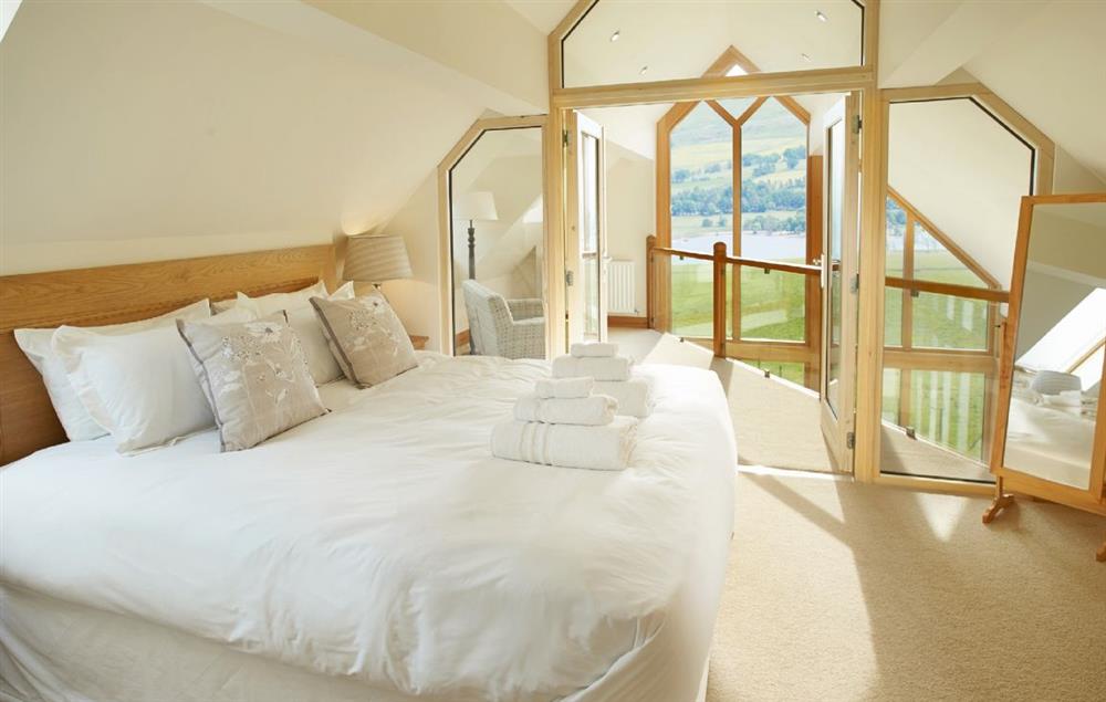 Master bedroom with 6’ bed at New Lodge, Watermillock