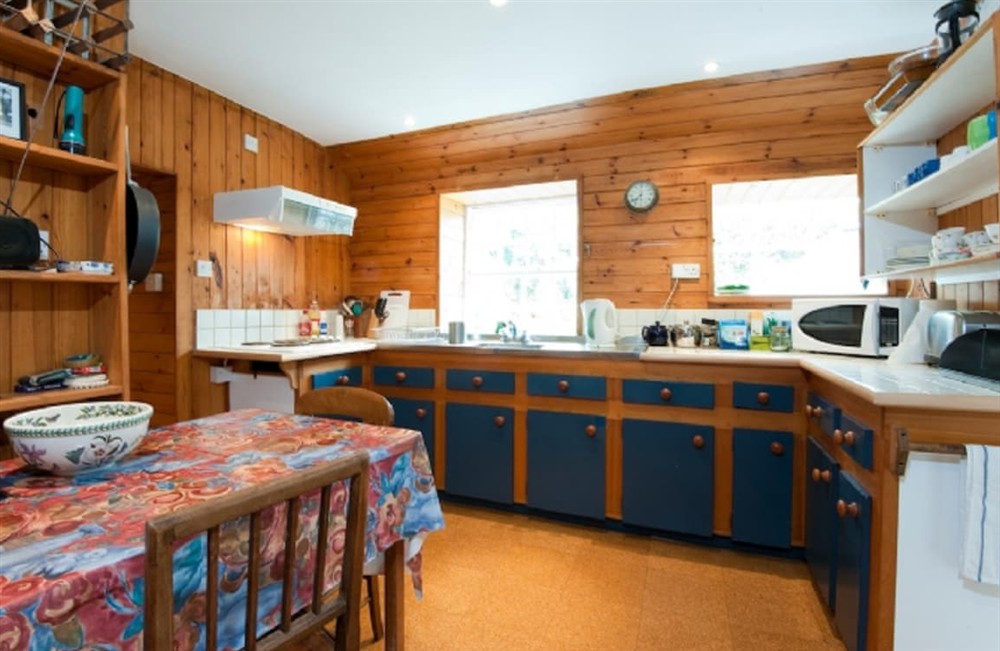 Kitchen area at New Quay House in Flushing, Cornwall
