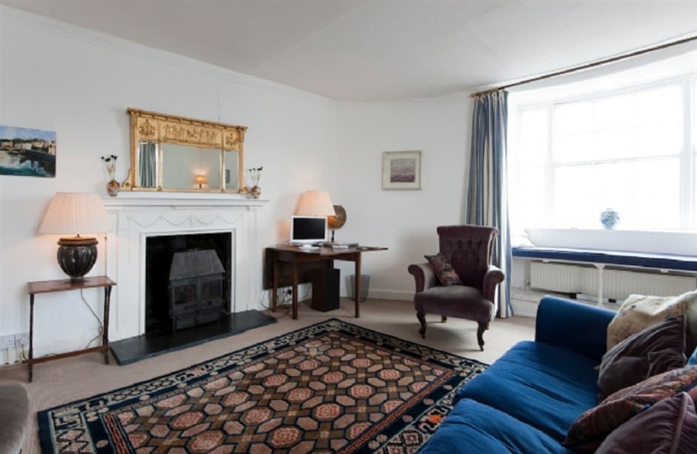 Living area at New Quay House in Flushing, Cornwall