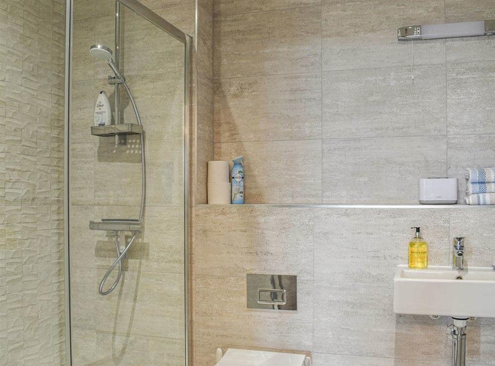 En-suite at New Sea Breeze in Southbourne, near Bournemouth, Dorset