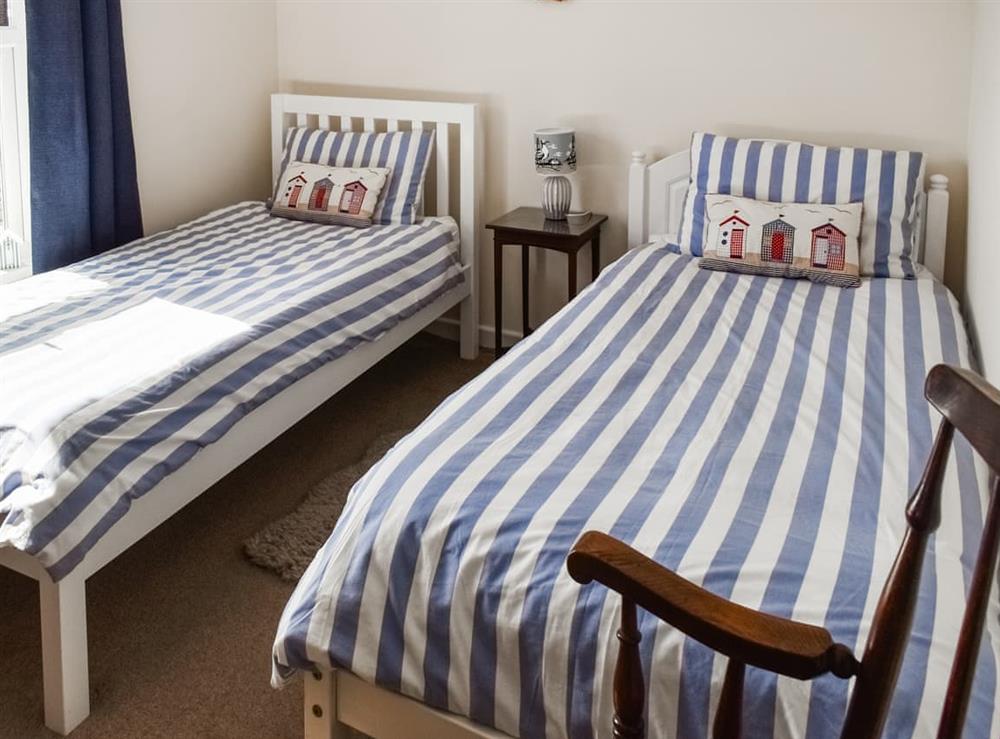 Twin bedroom at New Street Cottage in Lydd, Romney Marsh, Kent