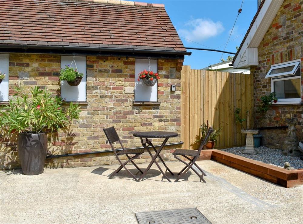 Spacious patio at Newhope in Winchelsea Beach, near Rye, East Sussex