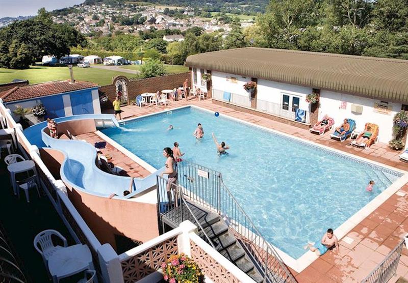 Outdoor heated pool at Newlands Park in , Charmouth