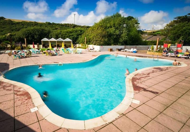 The swimming pool at Newquay Bay Resort in Newquay, Cornwall