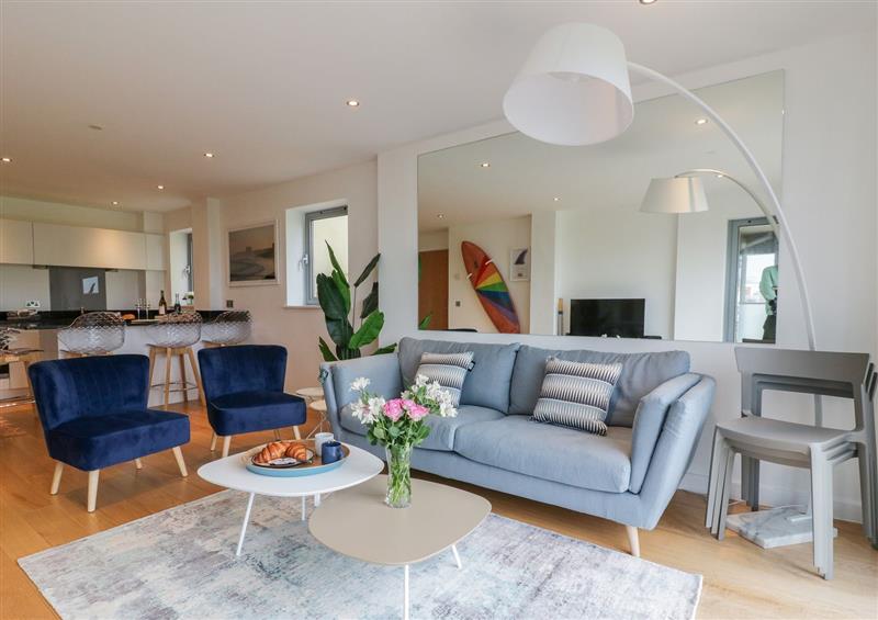 Enjoy the living room at Newquay Fistral Beach View, Newquay