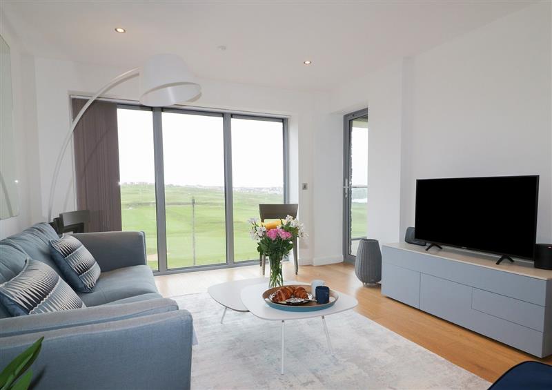 Relax in the living area at Newquay Fistral Beach View, Newquay