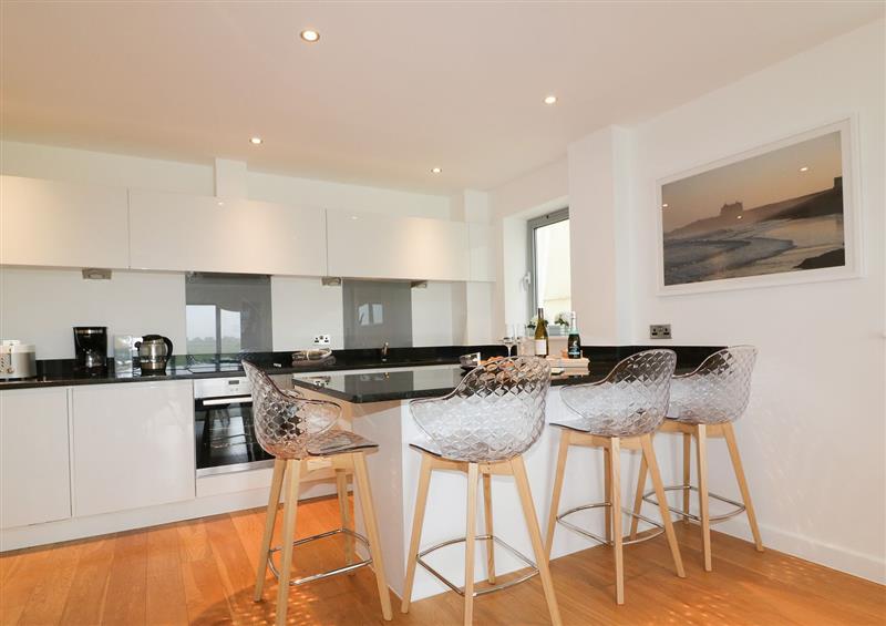 This is the kitchen at Newquay Fistral Beach View, Newquay