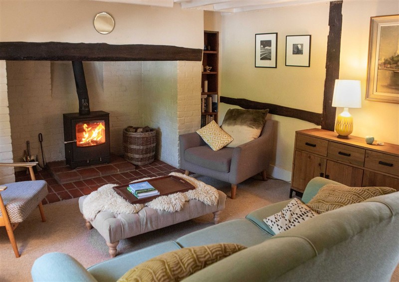 This is the living room at Newstead Farmhouse, East Chiltington near Lewes