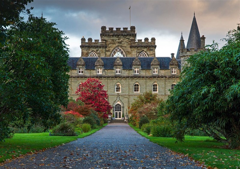 This is the garden at Newton Hall, Inveraray