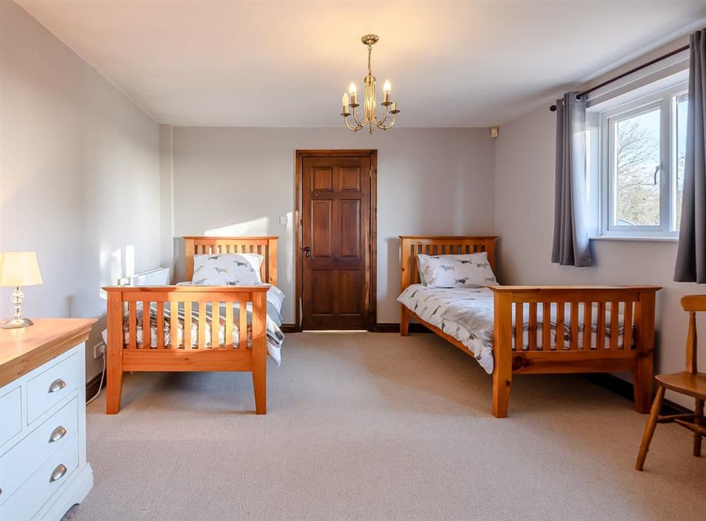 Twin bedroom at Nightingale Lodge in Ropsley, near Grantham, Lincolnshire