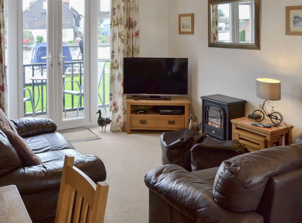 Living area at Nightingale in Wroxham, Norfolk
