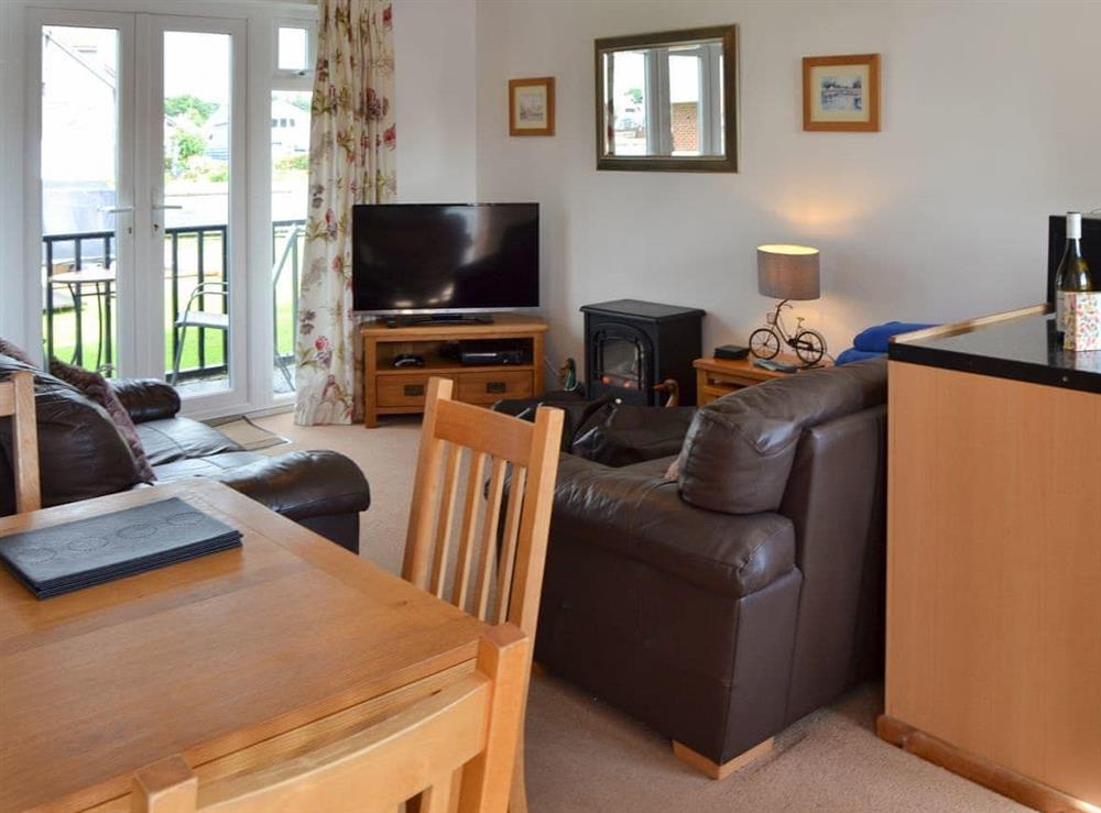 Open plan living space at Nightingale in Wroxham, Norfolk