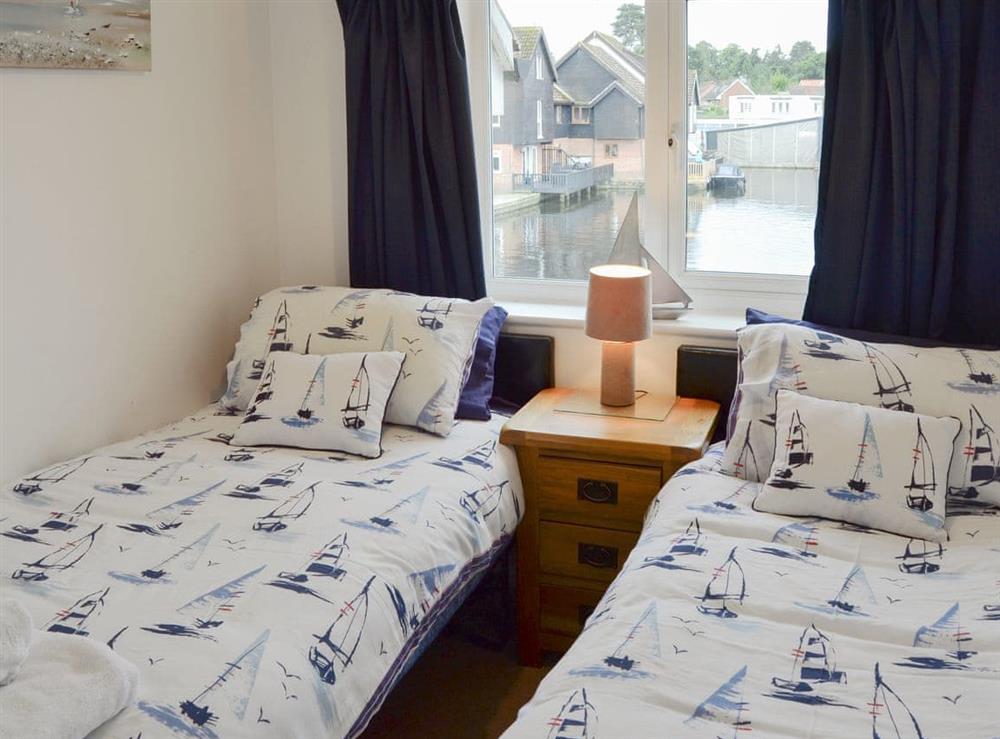 Twin bedroom at Nightingale in Wroxham, Norfolk