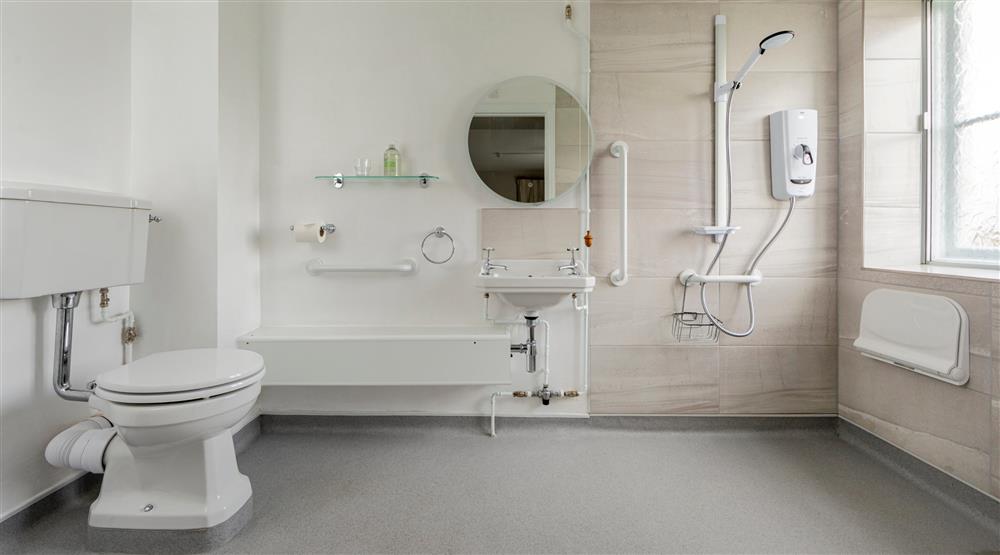 The shower room at Nightjar in Saxmundham, Suffolk