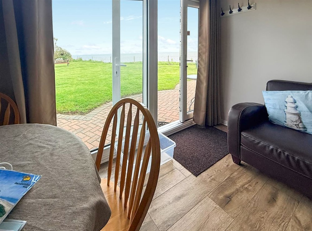 Living area at No 1 Hickling Chalet in California, near Great Yarmouth, Norfolk