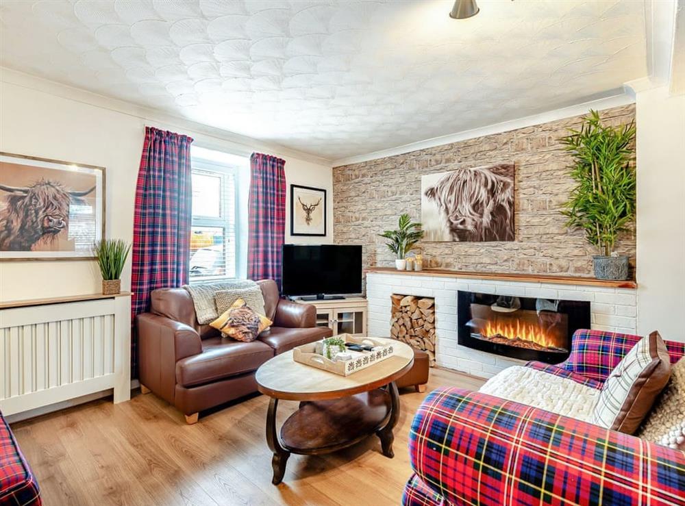 Living area at No 12 in Girvan, Ayrshire