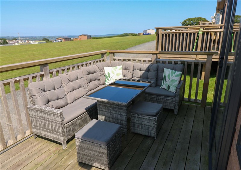 This is the patio at No 13 Broadfield Farm Holiday Park, Broadfield near New Hedges