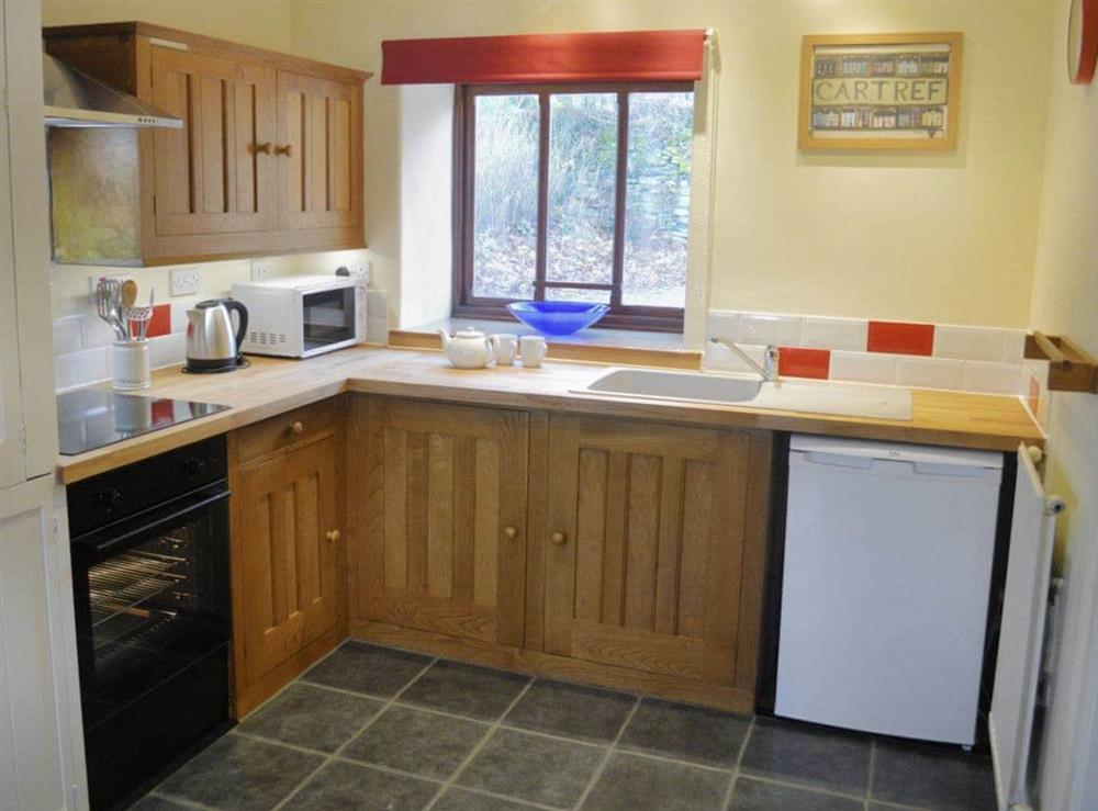 Well equipped kitchen at No. 2 Benar in Penmachno, near Betws-y-Coed, Gwynedd