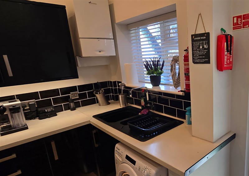 Kitchen at No 2 Emporium Apartments, Prestatyn