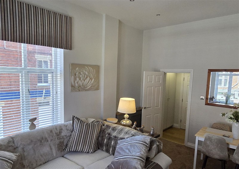 The living room at No 2 Emporium Apartments, Prestatyn